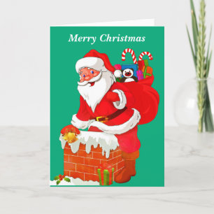 Merry Christmas Santa Holiday Card