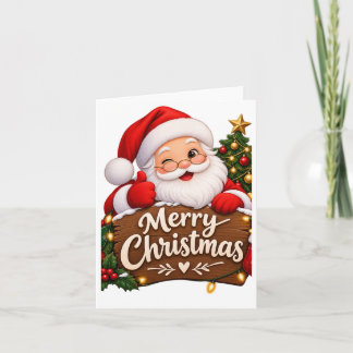 Merry Christmas Santa Holiday Gift Card Design