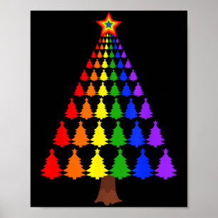 Merry Christmas Santa Human Lgbt Gay Pride Flag Xm Poster