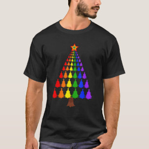 Merry Christmas Santa Human LGBT Gay Pride Flag Xm T-Shirt