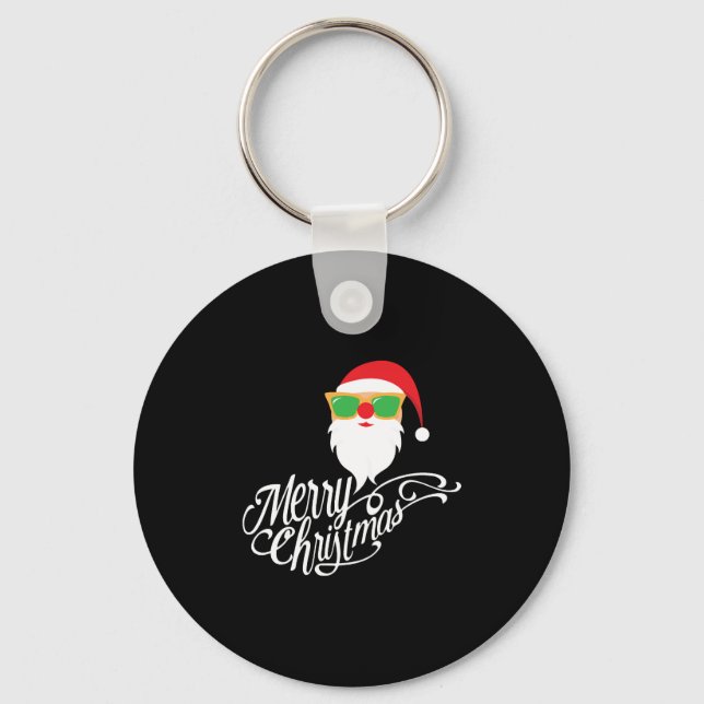 Merry Christmas Santa  Key Ring (Front)