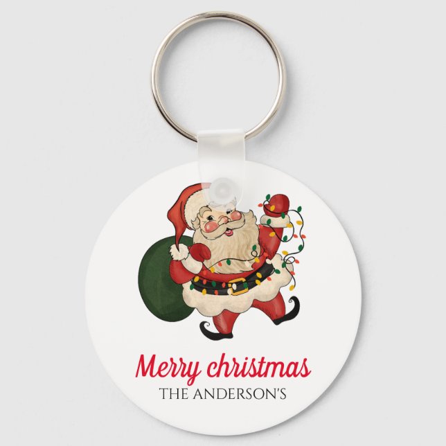 Merry christmas santa  key ring (Front)