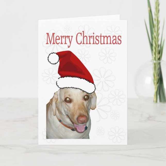 Merry Christmas Santa Labrador Holiday Card (Front)