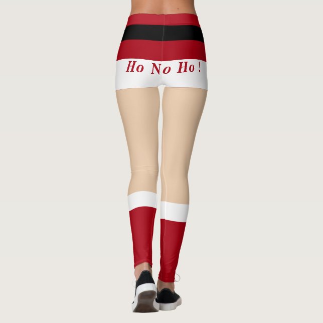 Merry Christmas Santa Leggings Funny (Back)