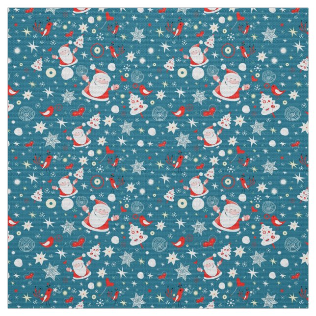 Merry Christmas Santa Love Fabric (Swatch)