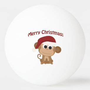 Merry Christmas! Santa Monkey Ping Pong Ball