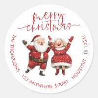 Merry Christmas Santa Mrs Claus Return Address