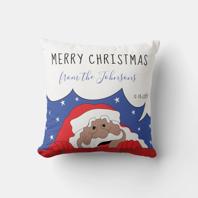 Merry Christmas Santa of ColorSays Cushion (Front)