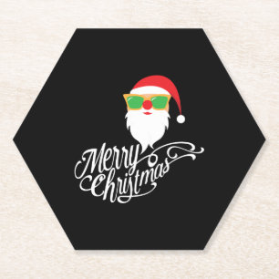 Merry Christmas Santa Paper Coaster