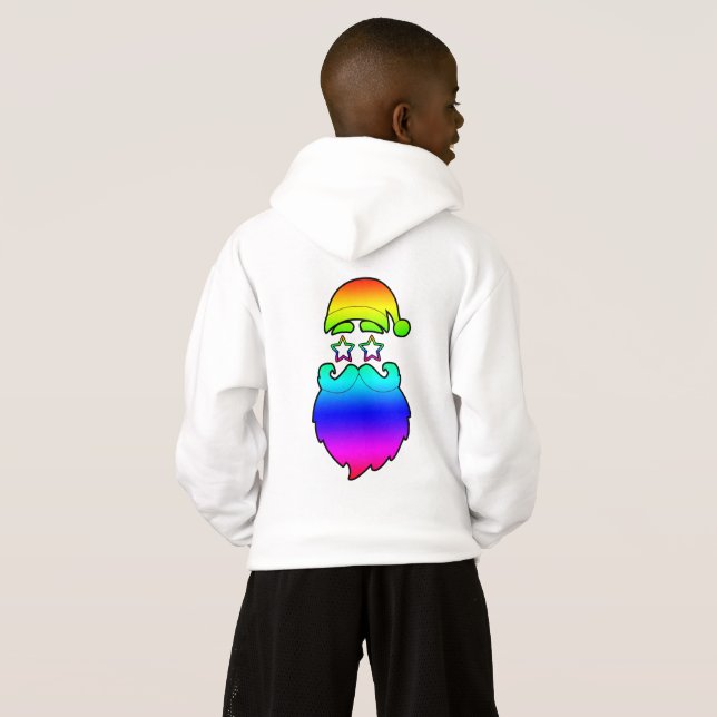 Merry Christmas Santa Rainbow Hoodie (Back Full)