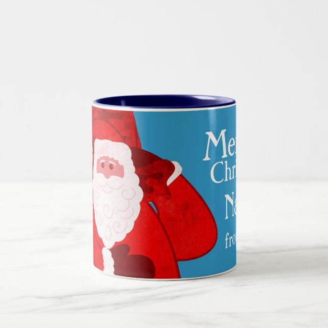 Merry Christmas Santa red/blue boys mug (Center)