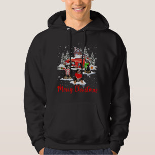 Merry Christmas Santa Reindeer Bernese Mountain Wi Hoodie