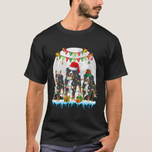 Merry Christmas Santa Reindeer Elf Bernese Mountai T-Shirt