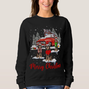 Merry Christmas Santa Reindeer Otterhound With Red Sweatshirt