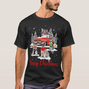 Merry Christmas Santa Reindeer Schnauzer With Red T-Shirt