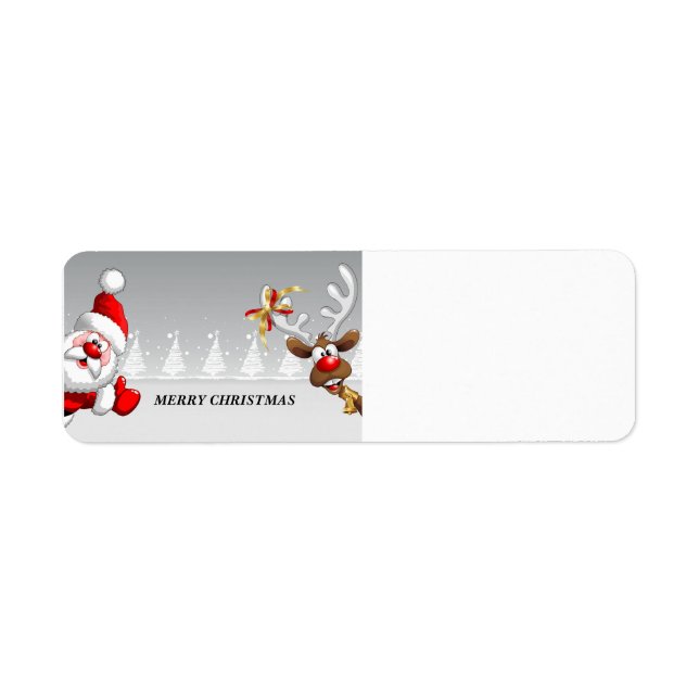 Merry Christmas Santa Return Address Label (Front)