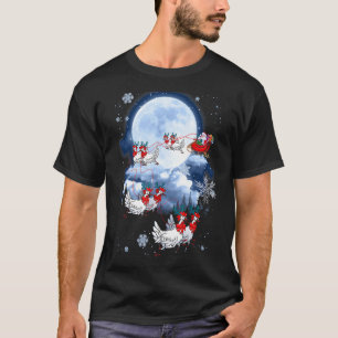 Merry Christmas Santa Ride Chicken Sleigh Xmas P T-Shirt