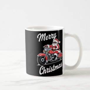 Merry Christmas Santa Riding Motorcycle Biker Love Coffee Mug