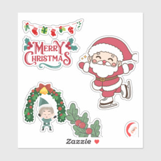 Merry Christmas Santa Skater Kids Holiday Fun