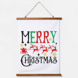 Merry Christmas Santa Sleigh-61049 Hanging Tapestry