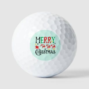 Merry Christmas Santa Sleigh-61049 T-Shirt Golf Balls