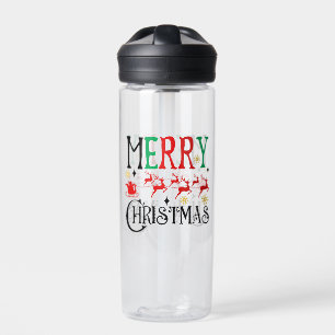 Merry Christmas Santa Sleigh-61049 Water Bottle