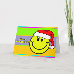 Merry Christmas Santa Smiling Face Greeting Card