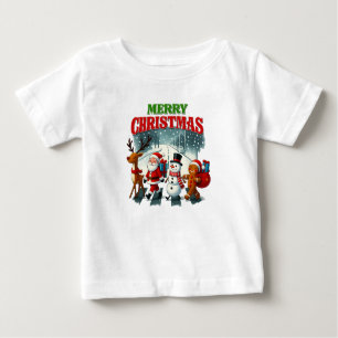 Merry Christmas Santa, Snowman, Gingers Xmas Baby T-Shirt