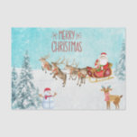 Merry Christmas Santa, Snowman, Reindeer, Forest Tissue Paper<br><div class="desc">Merry Christmas!</div>