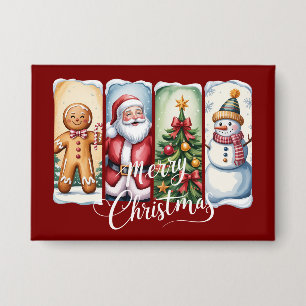 Merry Christmas Santa Snowman Xmas Tree Winter