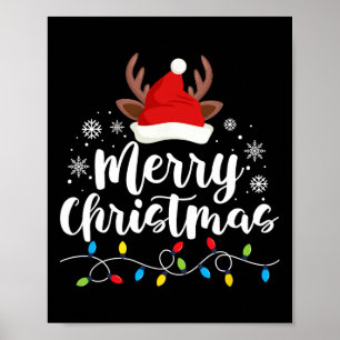 Merry Christmas Santa Squad Reindeer Funny Xmas Gi Poster