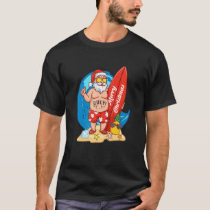 Merry Christmas  Santa Surfer Summer Christmas In  T-Shirt