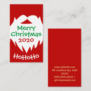 Merry Christmas Santa Tag Business Card