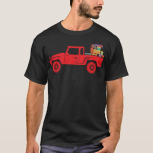 Merry Christmas Santa Truck & Tree funny yoga clot T-Shirt
