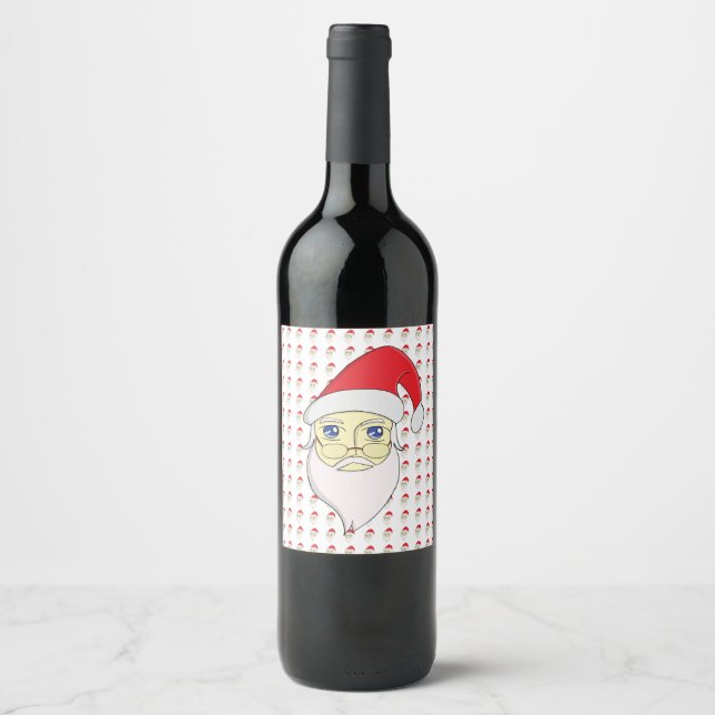 Merry Christmas Santa Wine Label (Front)