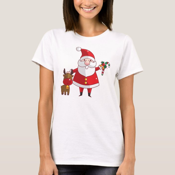 Merry Christmas Santa Women's Bella Circle Top | Zazzle.com.au