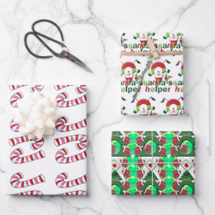 Merry Christmas Santa Wrapping Paper Sheets