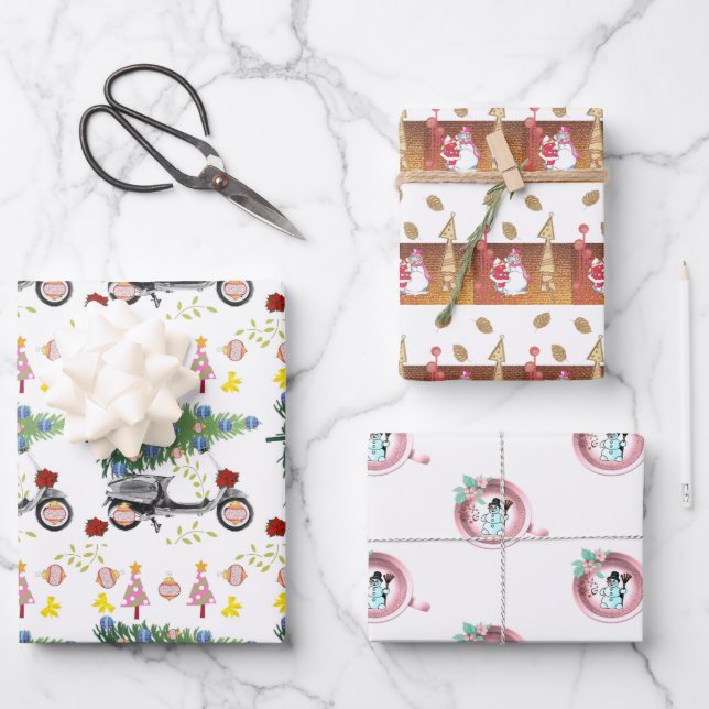 Merry Christmas Santa Wrapping Paper Sheets (Front)