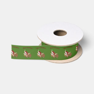 Merry Christmas Santa Yak Satin Ribbon