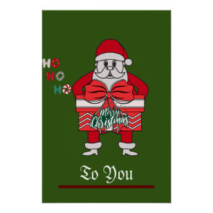 Merry Christmas SantaChristmas Holiday Cards Poster