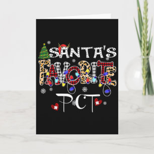 Merry Christmas Santa's Favorite Pct Patient Care  Card