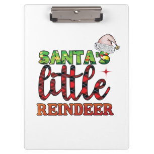Merry Christmas Santas Little Reindeer Clipboard