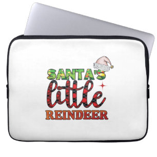 Merry Christmas Santas Little Reindeer Laptop Sleeve