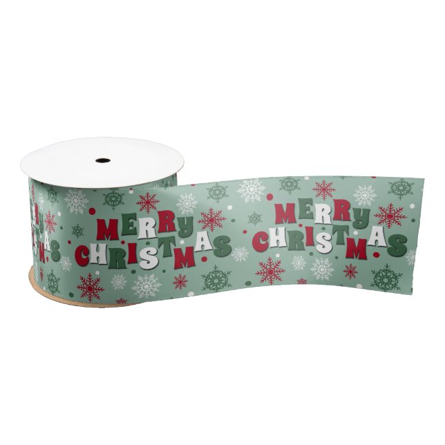 Merry Christmas Satin Ribbon (Spool)