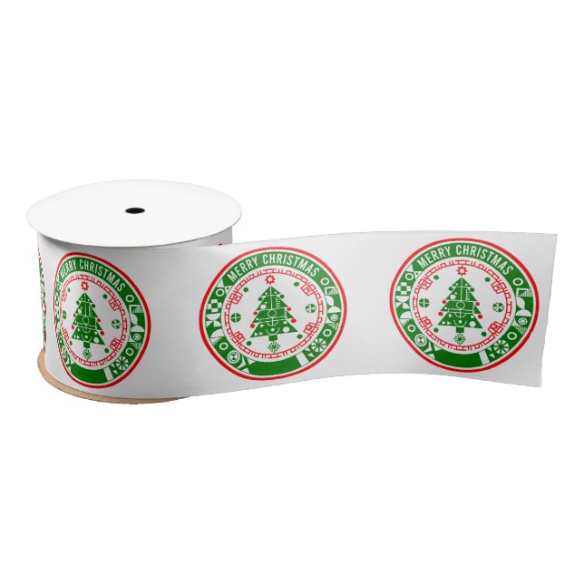 Merry Christmas Satin Ribbon (Spool)