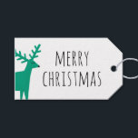 Merry Christmas | Scandinavian Cute Green Reindeer Gift Tags<br><div class="desc">Celebrate the season with these charming green Christmas gift tags, featuring a hand drawn woodland reindeer and simple “Merry Christmas” text. The green tone and minimalist style add a cosy rustic feel to your holiday gift wrapping. Perfect for woodland themed celebrations, Scandinavian style packaging, handmade gifts, party favours, or stocking...</div>