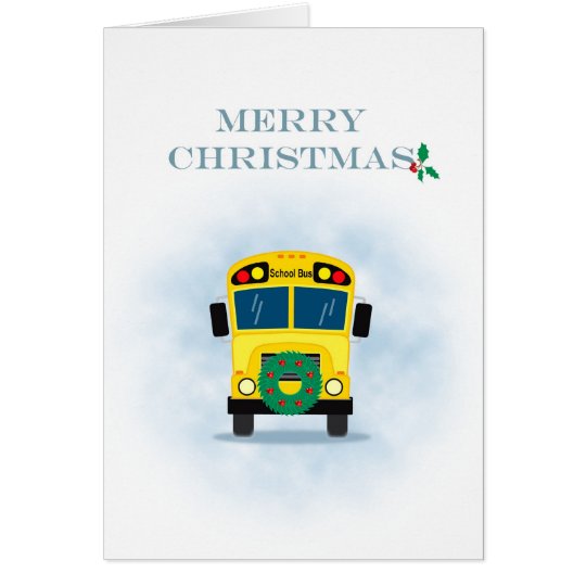 Merry Christmas School Bus Driver Card | Zazzle.com.au