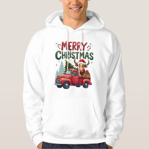 Merry Christmas Scottish Highland Cow Xmas Farm An Hoodie