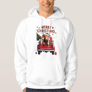 Merry Christmas Scottish Highland Cow Xmas Farm An Hoodie