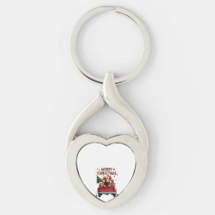 Merry Christmas Scottish Highland Cow Xmas Farm An Key Ring